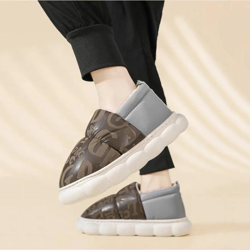 Мужская модная домашняя обувь из хлопка плюс бархат — фото 6