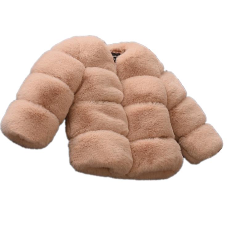 Mädchen Kunstpelzmantel Winter Kinder Mädchen Langarm Weihnachtsjacke Warme Kinder Mädchen Mantel Mädchen Oberbekleidung Kleidung