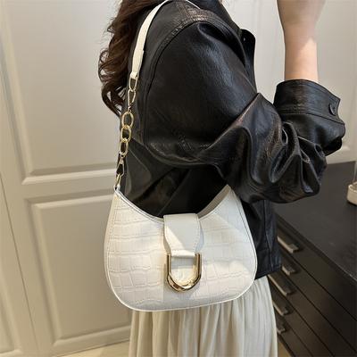 Foreign Style Small Bag Women's Bag 2025 New Crocodile Pattern Texture Underarm Shoulder Bag Fashion Casual Messenger Trendy Bag