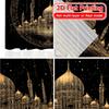 2D Flachdruck 2 Stück Goldene Moschee Schicker Druck Vorhänge Garn Vorhänge Dekorationen für Schlafzimmer Zeitgenössischer Stil Heimdekoration