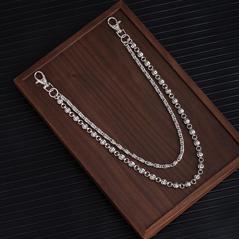 Hip-Hop Double-Layer Metal Trouser Chain Men'S And Women'S Niche Style Waist Chain Personalized Fashion Jeans Accessories