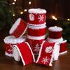 2M Christmas Ribbon Red Pink Series Ribbons For Xmas Decoration Diy Craft Supplies Gift Decoration Box Packaging Ribbon