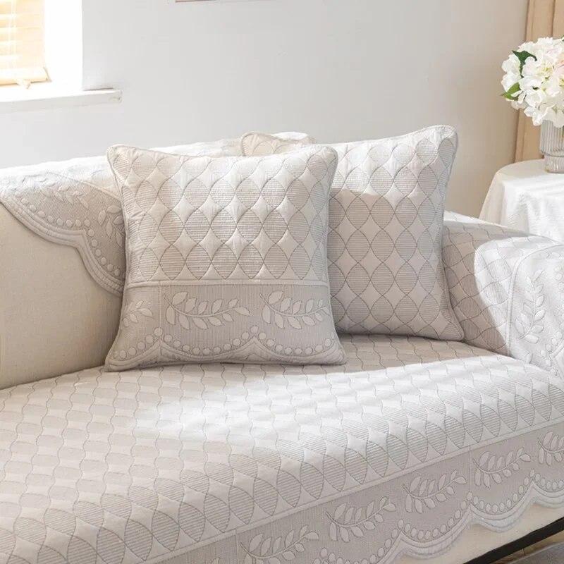 INS Sofa Cushion Mat Living Room Cotton Jacquard L Shape Sofa Towel Couch Cover Pets Kids Sofa Cushion Cover Home Protection