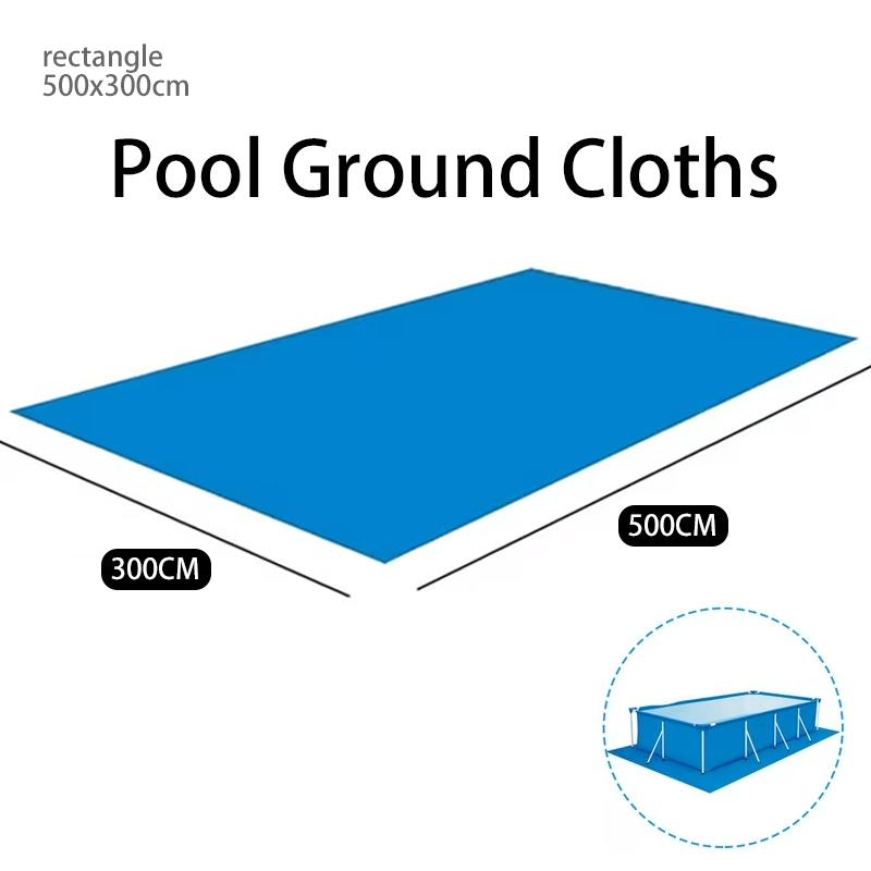 Swimming Pool Cover  Pool Ground Cloth Waterproof PE Foldable Inflatable for Above Ground Pool Family Pools Outdoor Paddling