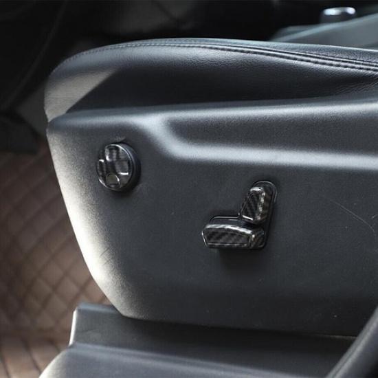 For Dodge Durango 2011-2024 ABS Carbon Fiber Car Seat Adjust Button Cover Trim
