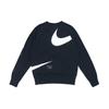 Nike Swoosh Ft Crew Large Logo Knit Crew Neck Pullover Black DD6097-010