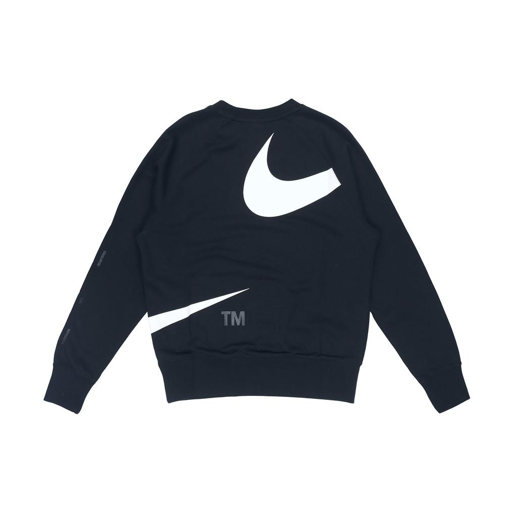 Nike Swoosh Ft Crew Maglione Girocollo a Maglia con Logo Grande Nero DD6097-010