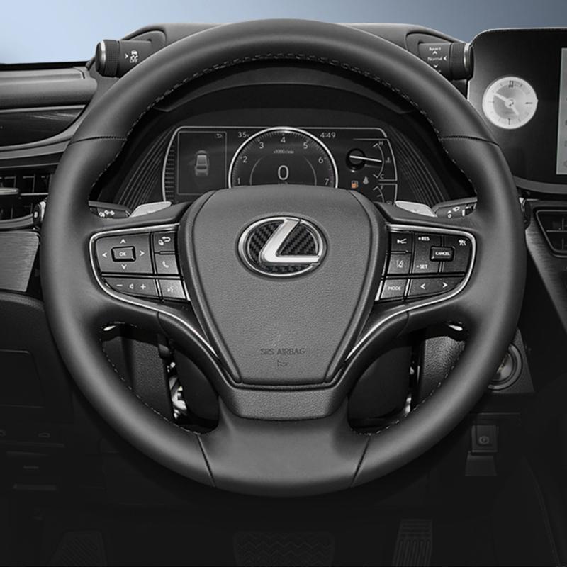 Car Steering Wheel Decorative Stickers Carbon Fiber Emblem For Lexus F SPORT ES RX NX LS UX LM LX GX LC RZ IS CT GS RC HS SC TX