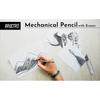 BRUSTRO Mechanical Pencil Set | HB-20 Leads, 2B-20 Leads, Spare Eraser- 8 units|Tip Size- 0.5 Mm |Ideal for Students,Adu