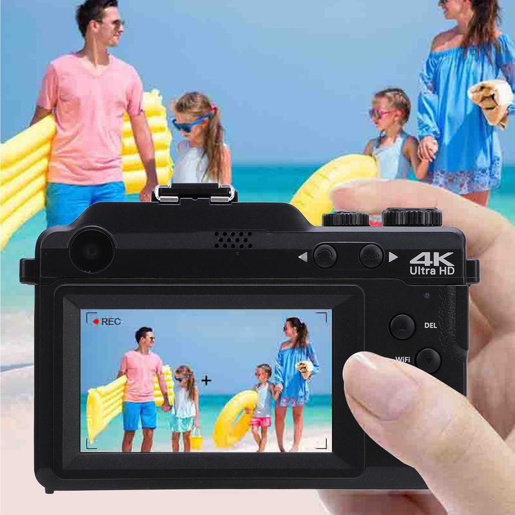 4K Digital Video Camera for Photography 56MP HD 18X Digital Zoom Wireless Fidelity Retro Micro SLR D