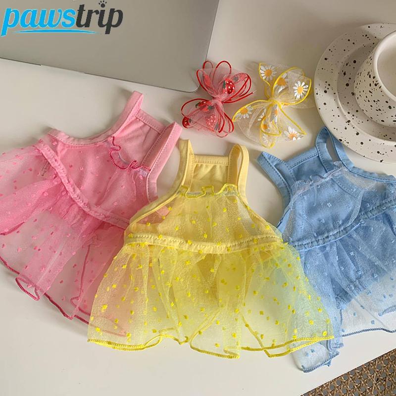 Summer Thin Dog Princess Dress Cute Breathable Pet Dog Skirts For Small Dogs Puppy Cat Sweet Dress Dog Accessories