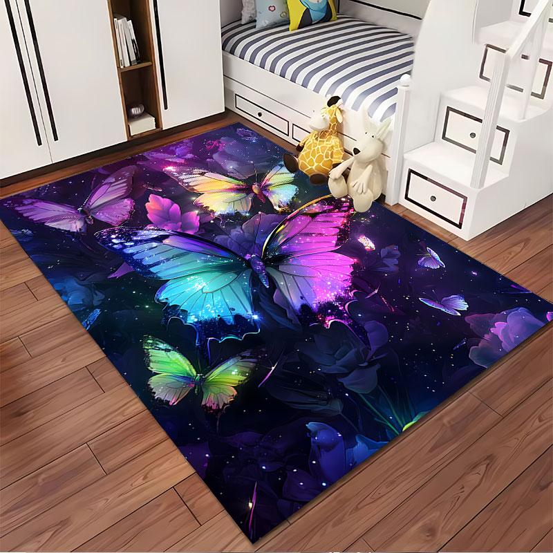 Colorful Butterfly Galaxy Design Suitable As a Non-slip Mat for the Living Room or Bedroom Sofa