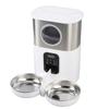 Automatic Cat Feeders for Two Cats 5L Capacity Visable Window Quantitative Feeding Stainless Steel 2 Bowls Timed Pet Food Dispenser