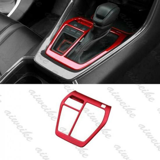 For Toyota RAV4 2019-2024 ABS Red Interior Gear Shift Box Decor Panel Cover Trim
