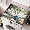 1Pcs Rubber Drying Mat Wit SwanPattern Print For Coffee Shop Restaurant Kitchen Carpet Tableware Durable Diatom Mud Table Mat Pet Mat Coffeeware