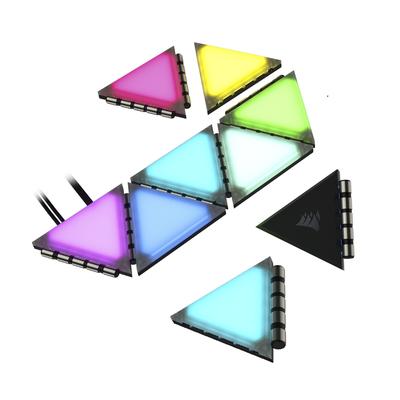 CORSAIR iCUE LC100 Case RGB Lighting Panel Mini Triangle Expansion Kit - (9-Pack) CL-9011115-WW