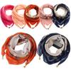 Magnetic Buckle Silk Scarf Chiffon Square Scarf Fashion Headscarves  Spring