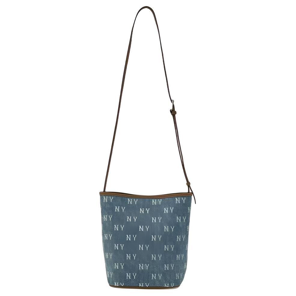 New MLB Polyester Bucket Bag, Shoulder Bag, Crossbody Bag Regular Unisex Light Blue 3ABMMV65N-50BLL