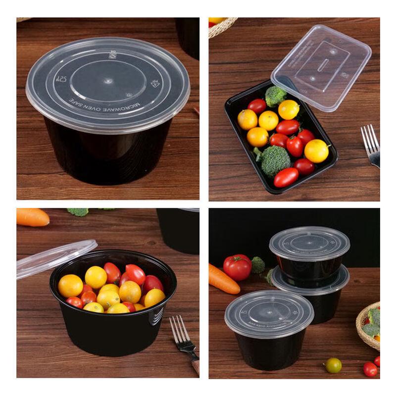 Round High-Temperature Transparent Takeaway Food Container