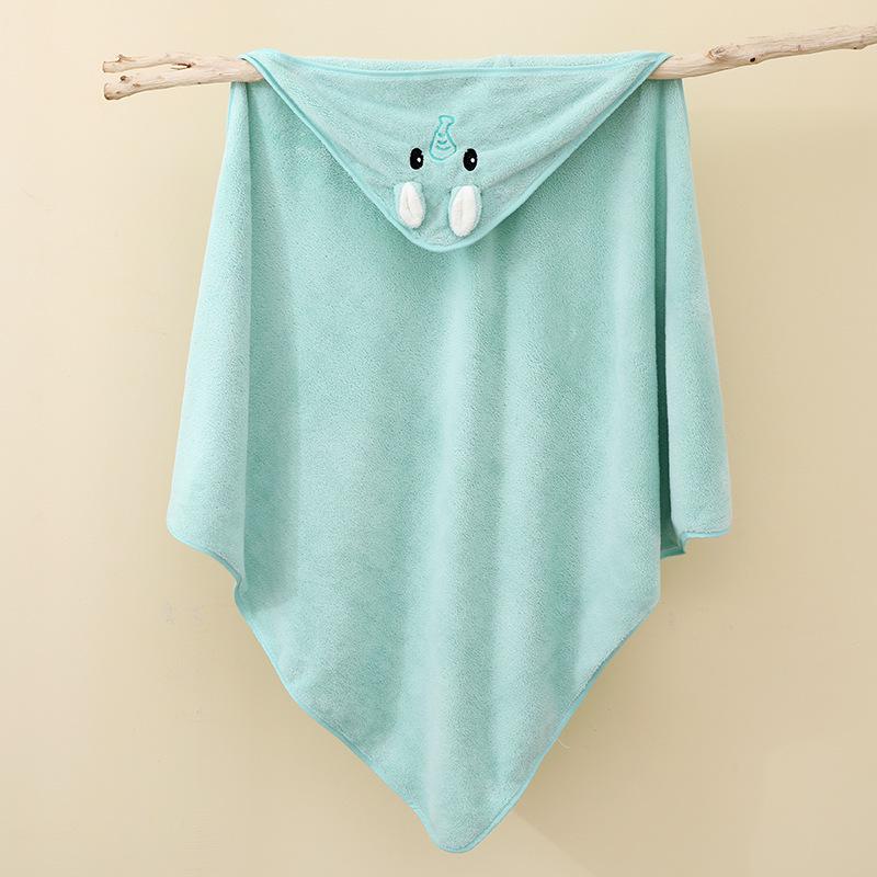 Newborn Coral Fleece Hooded Swaddle & Quick-Dry Bath Towel
