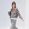 Striped sweater cardigan women's autumn 2026 new thin casual short long-sleeved knitted top jacket