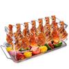 Barbecue Roaster Stand Tray Collapsible Stainless Steel Chicken Wing Leg Roast Meat Rack Non-Stick Portable Outdoor BBQ Tools