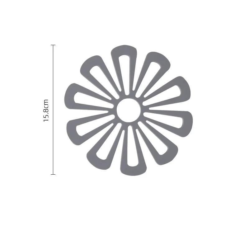 Hollow Out Insulation Pad With Flower Shape Thickened Anti Scald Vegetable Dish Mat Desktop Circular Anti Slip Bowl Mat YLE601