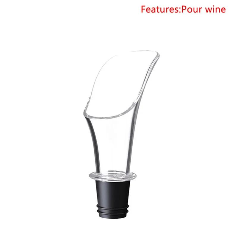 Professional Magic Red Wine Decanter Pourer with Filter Stand Quick Air Aerator Dispenser for Home Dining Bar Essential Set