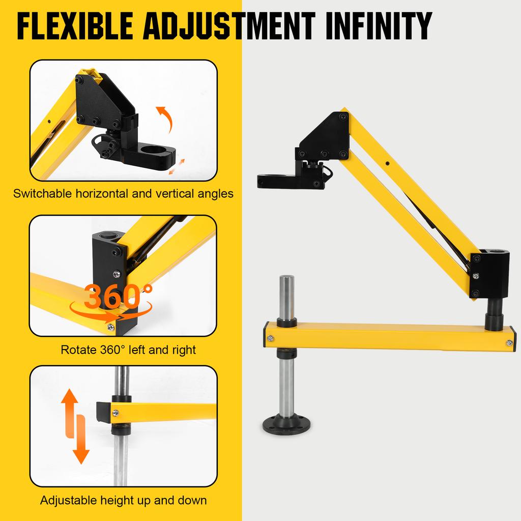 Electric Pneumatic Tapping Machine Flexible Arm Aluminum Alloy Mini Cantilever Support Bracket High Strength Industrial Hardware