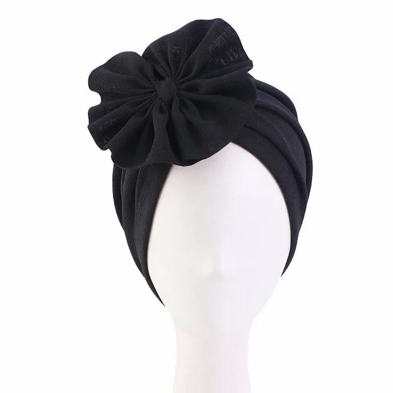 Bowknot Turban Indian Women Muslim Hijab Stretch Chemo Cap Cancer Hat Hair Loss Cover Head Scarf Wrap Beanies Bonnet Headwear