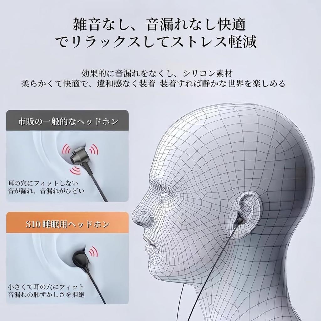 3.5mm Wired Sleep Earphones [2026 New L-Shaped ASMR Earphones] Noise Cancelling with Remote Control. Comfortable earphones for comfortable sleep.