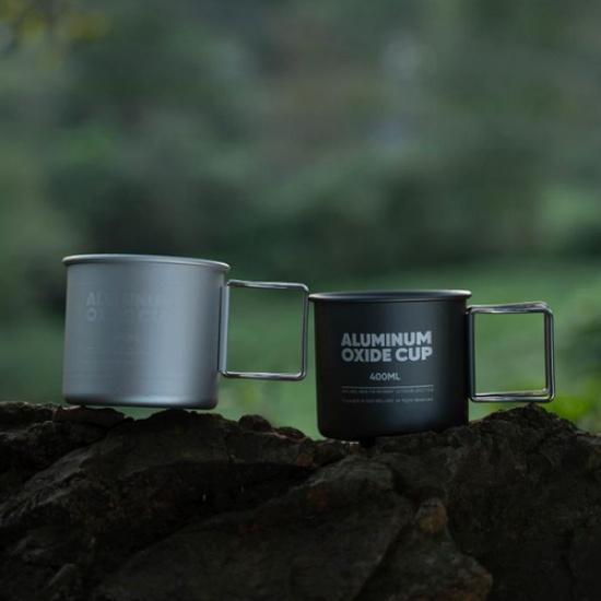 Boiling Over Campfire Compatible Camping Mug Set Aluminum Alloy 300ml 400ml