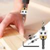 Counter Sink Drill Bit For Wood 4X Adjustable Depth Drill Bit Set 1/4 Inch Hex Shank Heavy Duty Quick Change Tool For