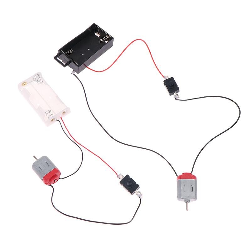 130 Motor Kit With 2xAA Battery Storage Case And Switch 16500 RPM Mini DIY Electronic Motor Circuit Models Kit