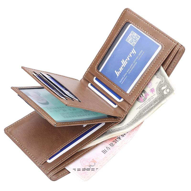 Baellerry Faux Leather Wallet for Men Business Design Card Holder Purse GZW