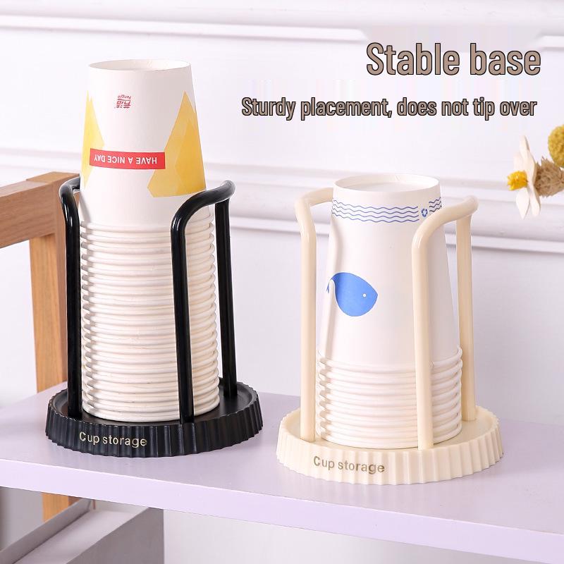 Multi-functional Desktop Cup Organizer: Disposable Paper Cup Holder & Dispenser for Coffee, Milk & Tea