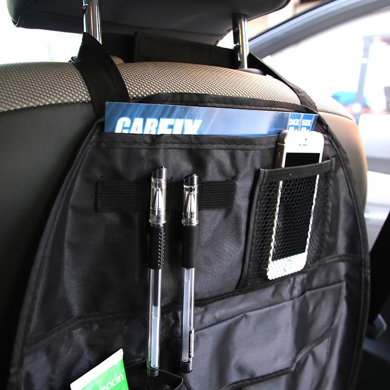Car Seat Back Multi-Pocket Organizer, Polyester Oxford Cloth, Multi-functional Storage Bag