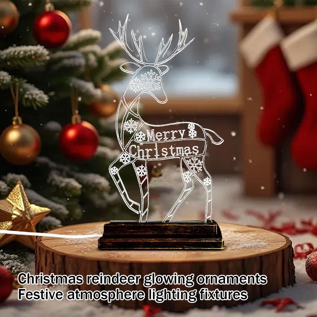 Christmas Deer Luminous Ornaments Festive Atmosphere Lighting Decorations