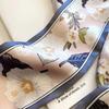 Summer Floral Silk Satin Scarf Long Narrow Thin Tied Hairband Neckerchief Bag Decoration Vacation Headscarf