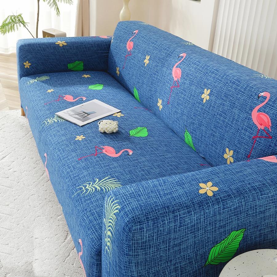 

Flamingo Pattern Soft Sofa Cover Anti Slip Sofa Protective Cover Machine Washable Suitable for Living Room Home Decoration 1-seater