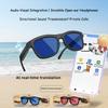 AI Smart Glasses HD Camera Sports Touch Call 3D Music Playback Real Time Translation Wireless Bluetooth Calling Smart Glasses with Translator Unisex