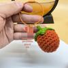 Creative Plush Persimmon Keychain Pendant - Cute Crochet Couple Design for Bags and Cars, Perfect Gift 