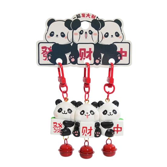 3 шт. Брелок Магнитный Маджонг Кукла Панда Талисман Удачи Брелок для Рюкзака Сумки Сумочки Аксессуары красный