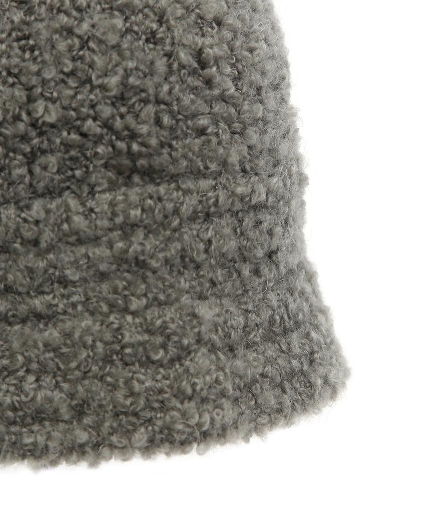 Eondeokeonteulolseutyudio Winter Knit Bucket Hat Knit Bucket / Mohair Boucle / Charcoal