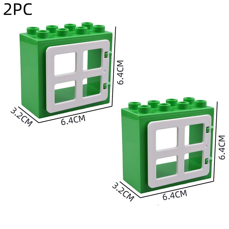Große Bausteine Haus Zubehörteile Dach Fenster Wand Bauen Zusammenbauen Steine Lernspielzeug Für Kinder Geschenk