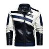 Męskie kurtki skórzane motocykl stójka na zamek błyskawiczny nowe męskie płaszcze pu Biker Street Faux Leather kurtka bomberka odzież wierzchnia