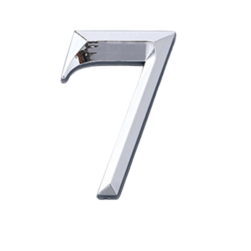 0-9 Number Signage, Electroplated Number Signs , Door Number Signs (with Adhesive Backing)