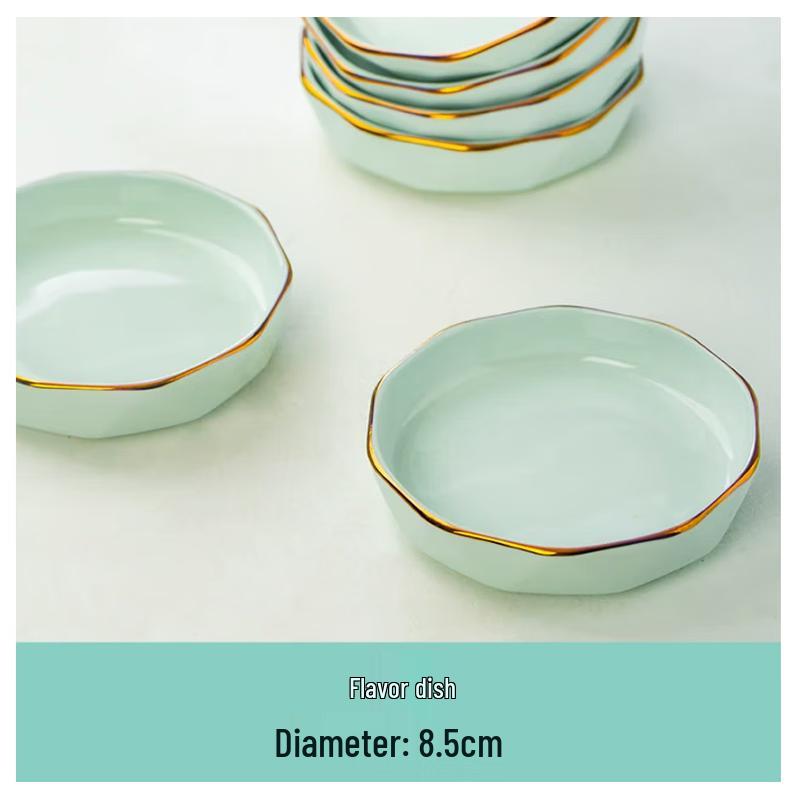 Zebian Light Luxury Ceramic Dipping Sauce Dishes - 4-piece Set