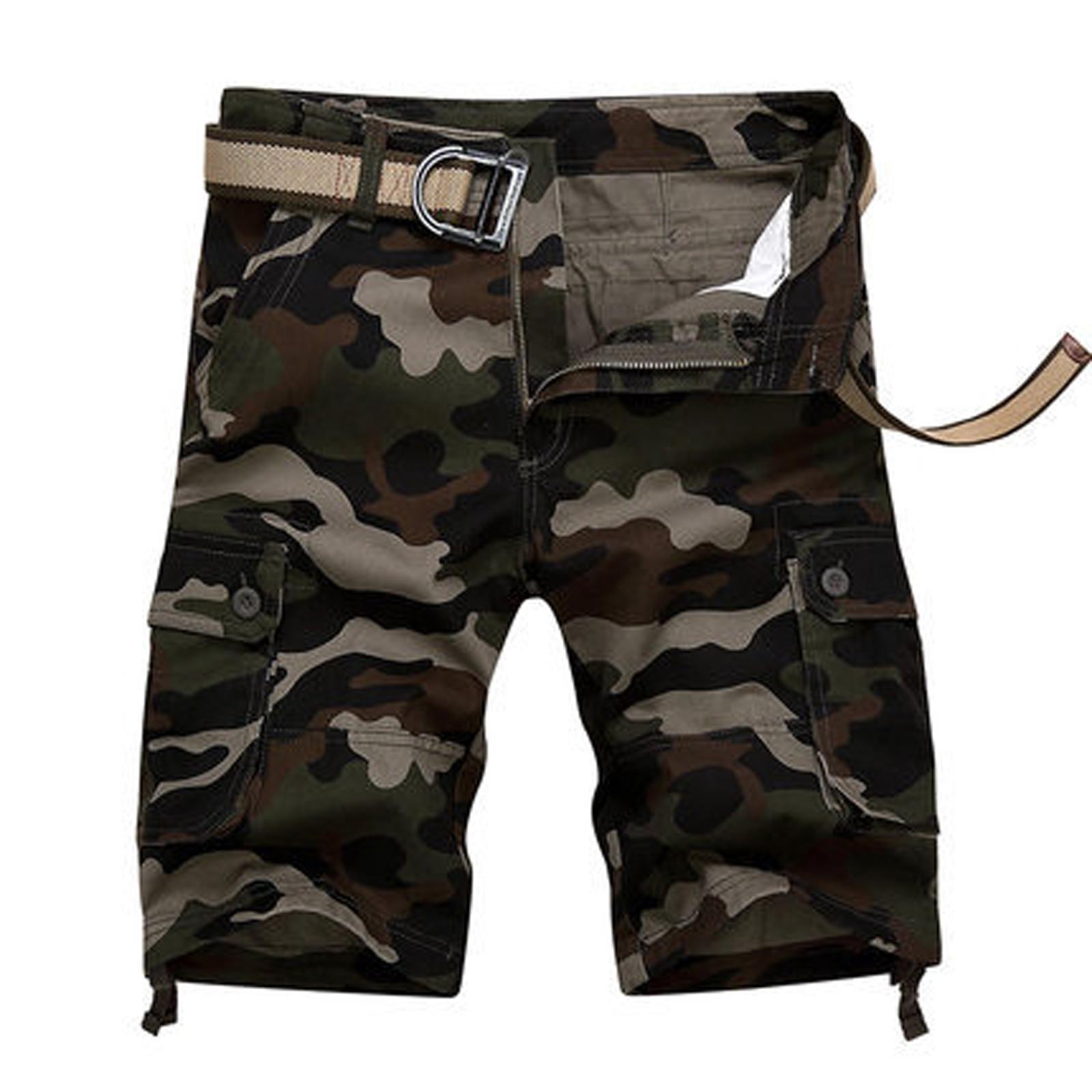 

Men s Camouflage Clothing Outdoors Pocket Beach Work Trouser Cargo Shorts Pant 28 армія зелений колір