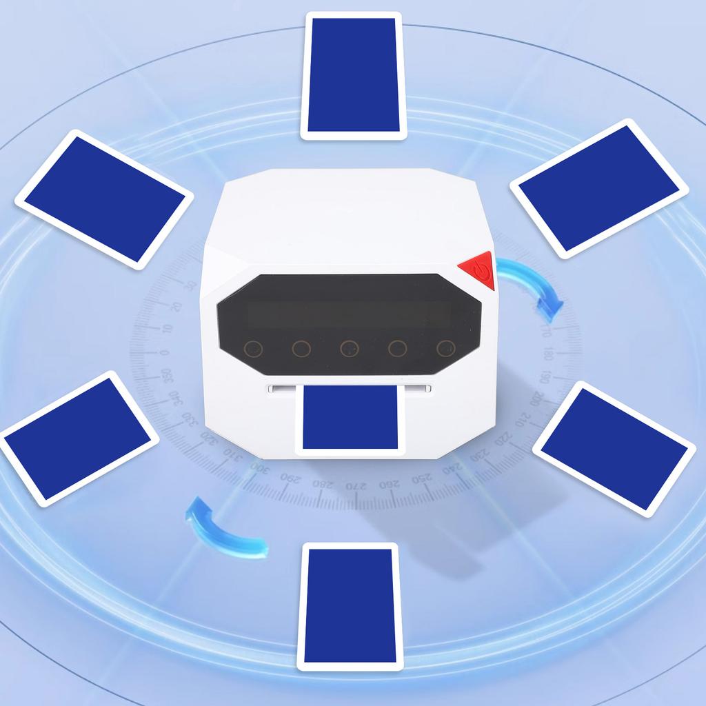 Máquina de Distribuidor de Cartas Automática Silenciosa Operada por Bateria Recarregável para Jogos de Festa em Família Distribuição de 360 180 Graus